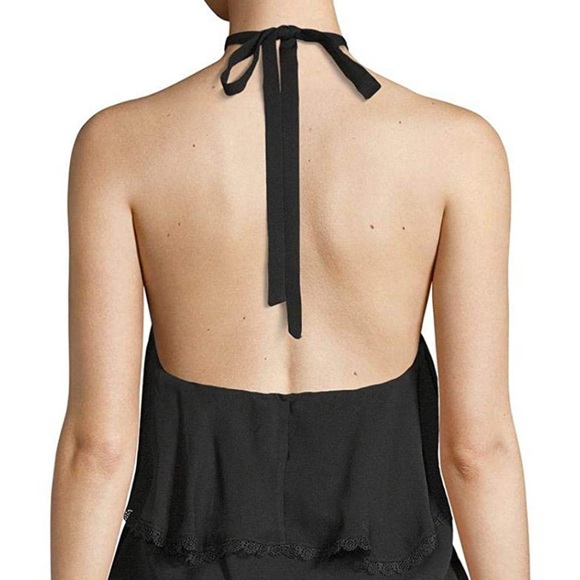 NWT! Alice + Olivia Silk Lace Halter Top - Picture 2 of 5